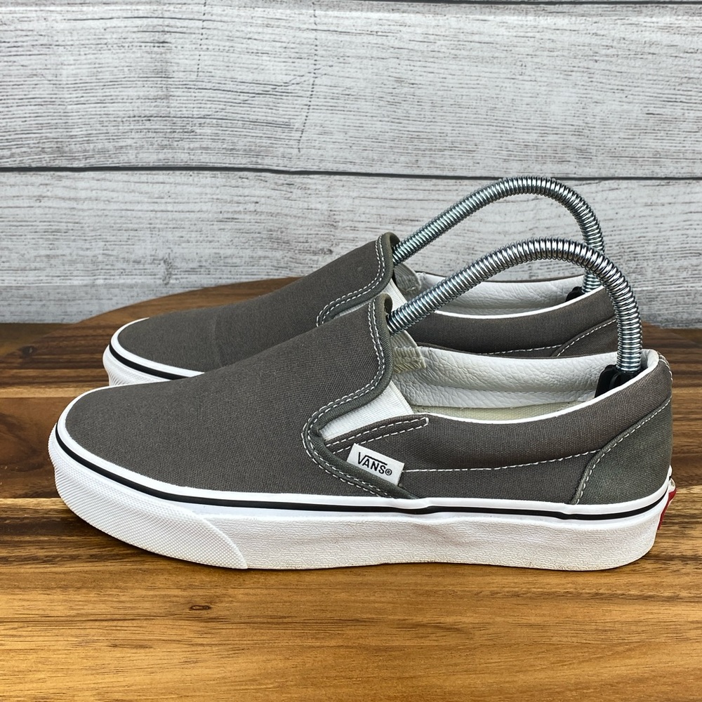 Vans Classic Slip On Charcoal Grey Sneaker Women's Shoe Size